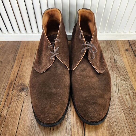 Tricker\'s Suede Chukka Boots Mens 11.5 Brown Made in England Preppy Ankle Shoes main image 10